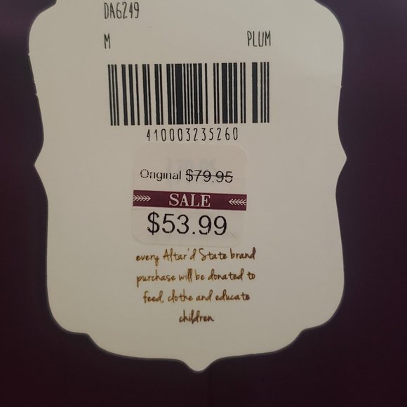 Altar'd State Women's NEW Plum Bell Lace Sleeve Dress NWT - Picture 7 of 8